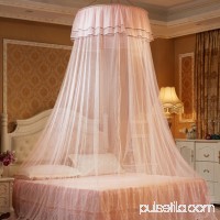 Round Double Lace Curtain Dome Bed Canopy Princess Mosquito Net with Luminous Butterfly   